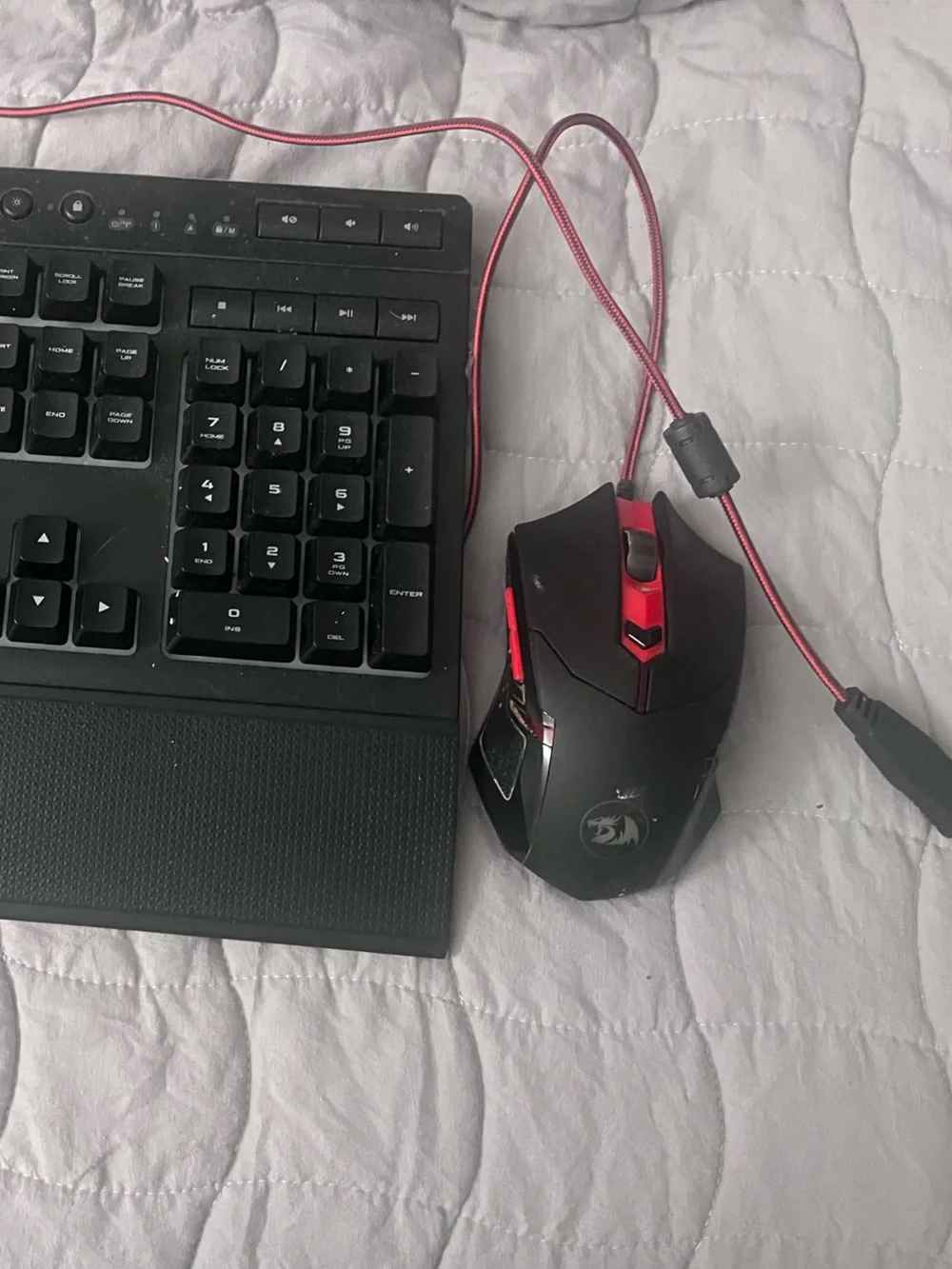 Corsair Gaming Keyboard and RedDragon Gaming mouse